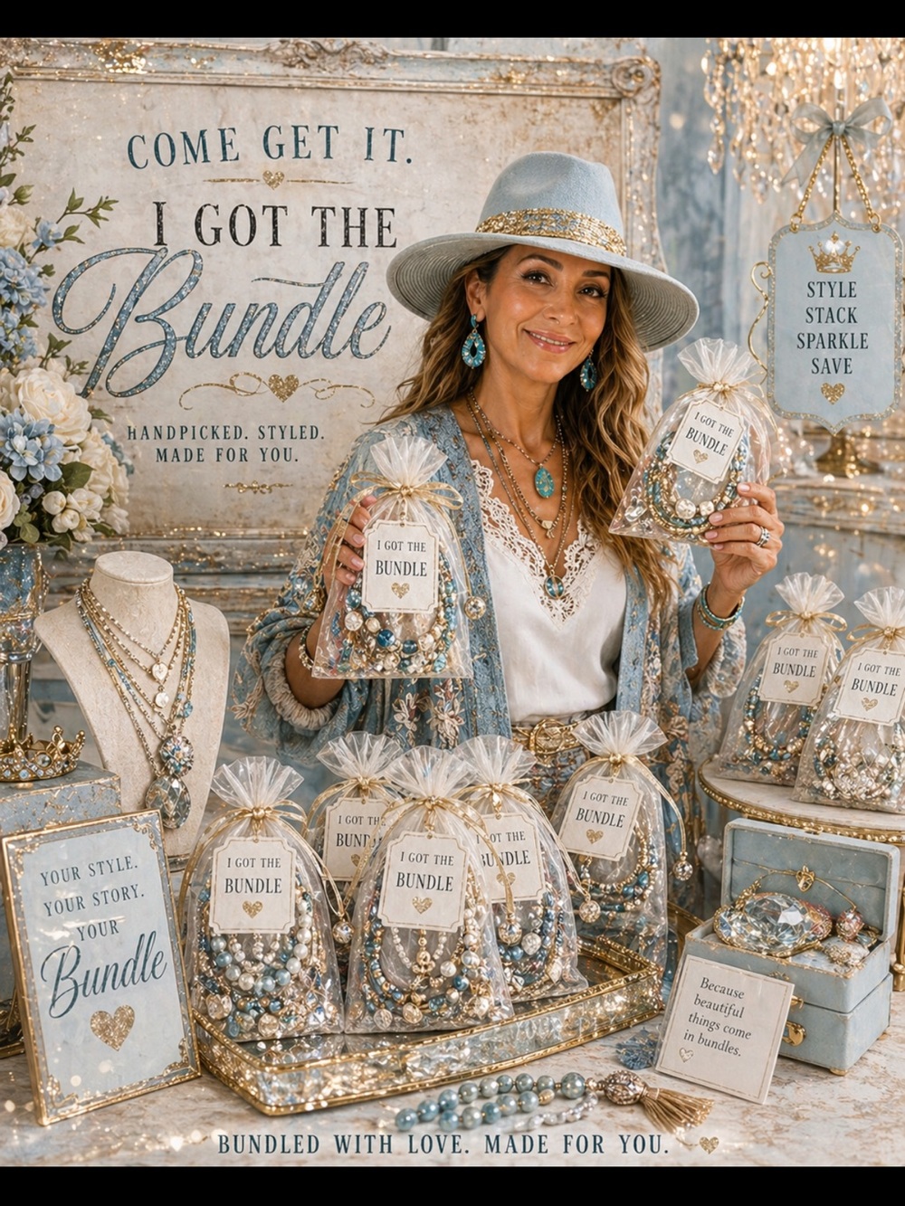 I Got The Bundle - Blue and Gold Party Favor Set